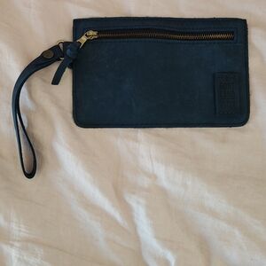 Portland Leather Navy Blue Wristlet Wallet PLG